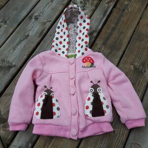 CUTE Lady Bug Coat Little Girl's size Large LADYBUG Lady Beetle
